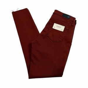 AG Adriano Goldschmied Super Skinny Ankle Jeans – Burgundy - Size 25